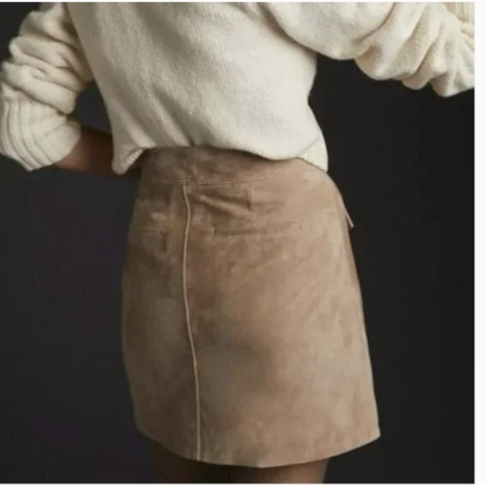 Blank NYC 100% leather suede mini skirt NWT - Picture 4 of 14